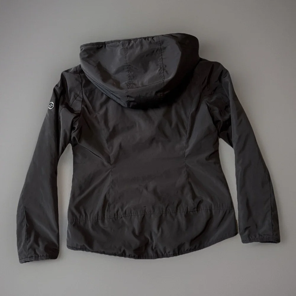 Michael Kors Missy Faux Shearling Lined Jacket Black Womens Size S‎